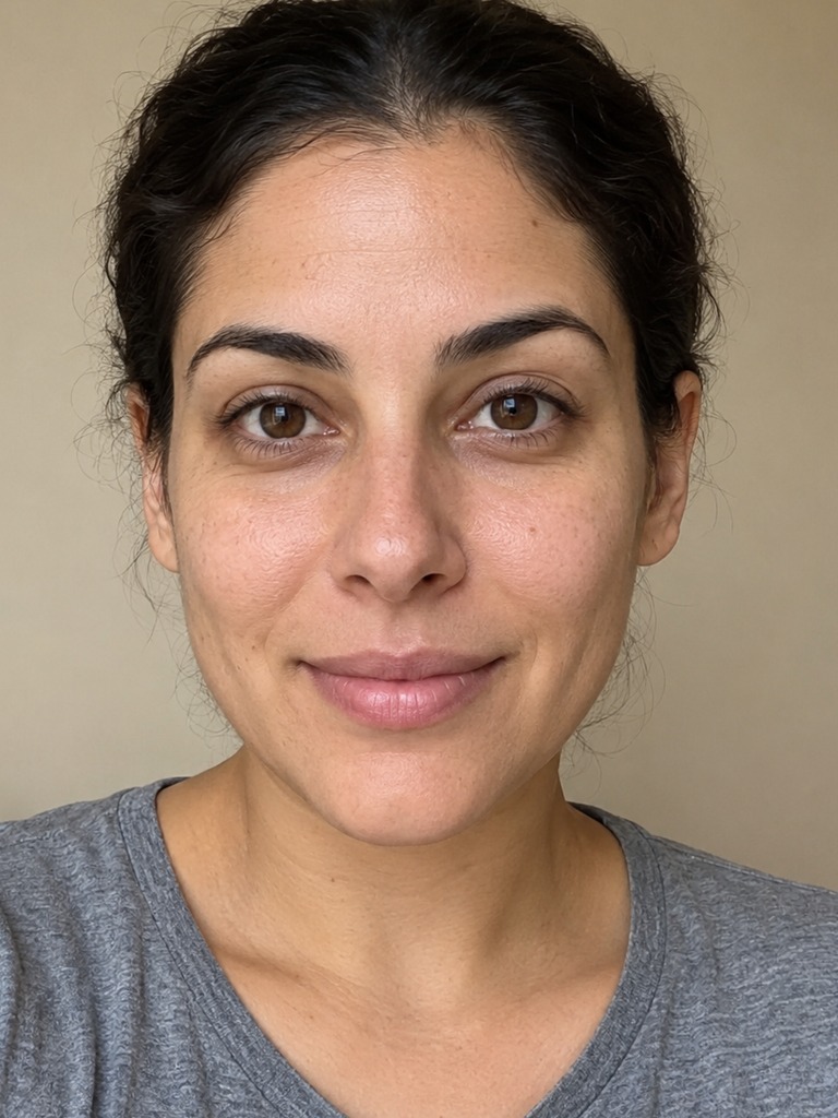 Bare-faced selfie (sample)